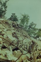 Extensive debris on Bluff Road bluff